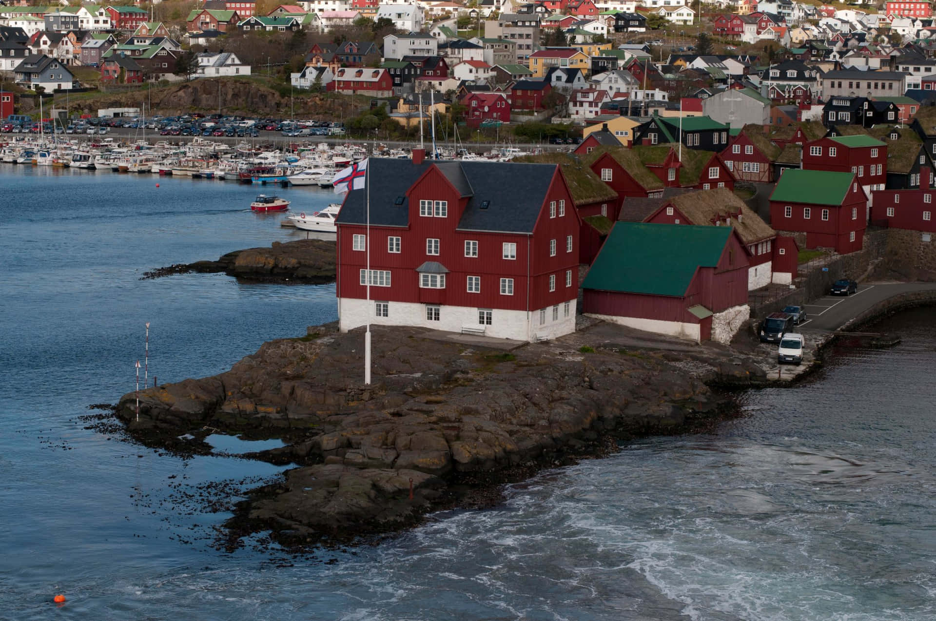 Tinganes Rock Peninsula Background