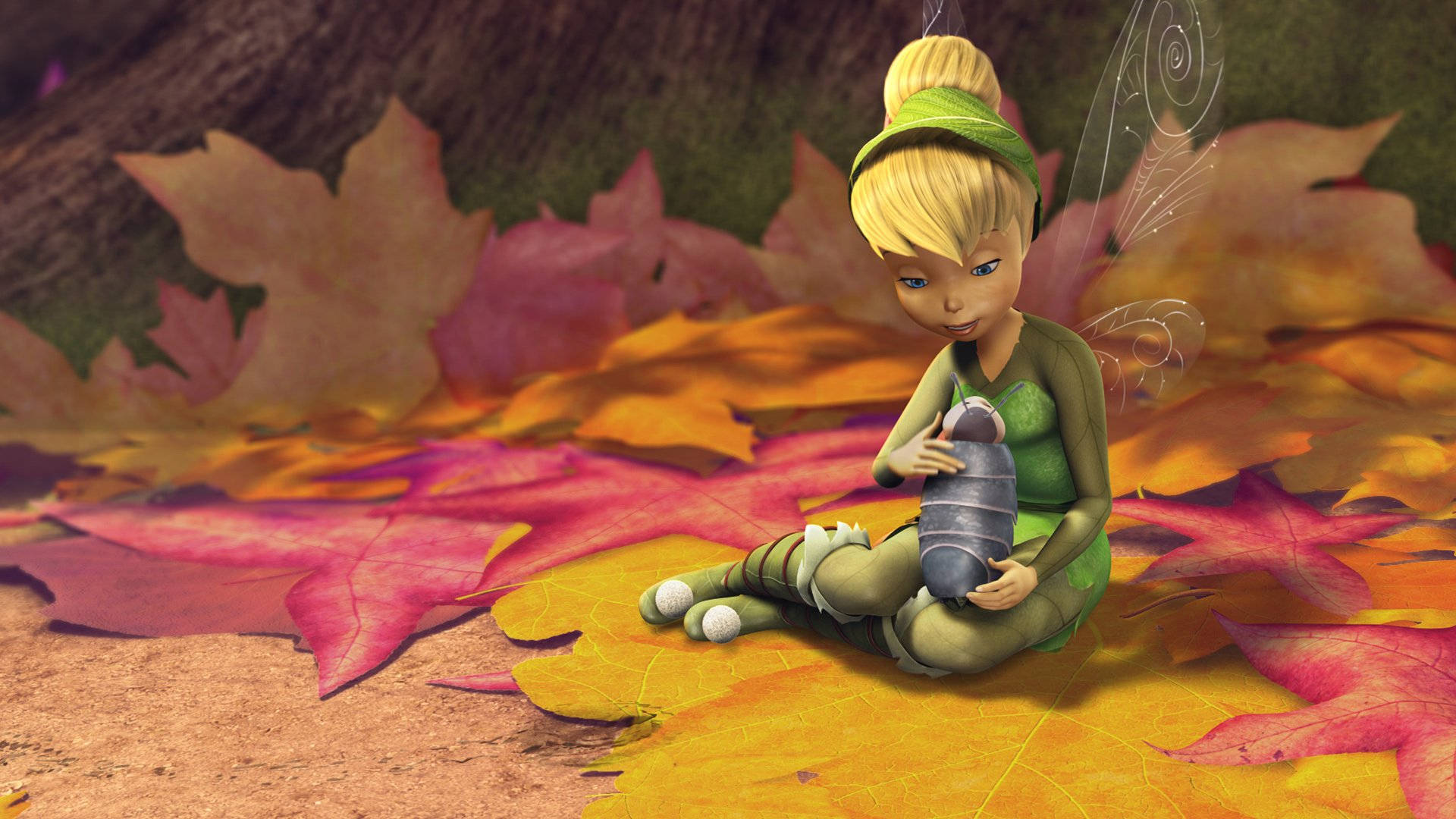 Tinker Bell Laying Down Background