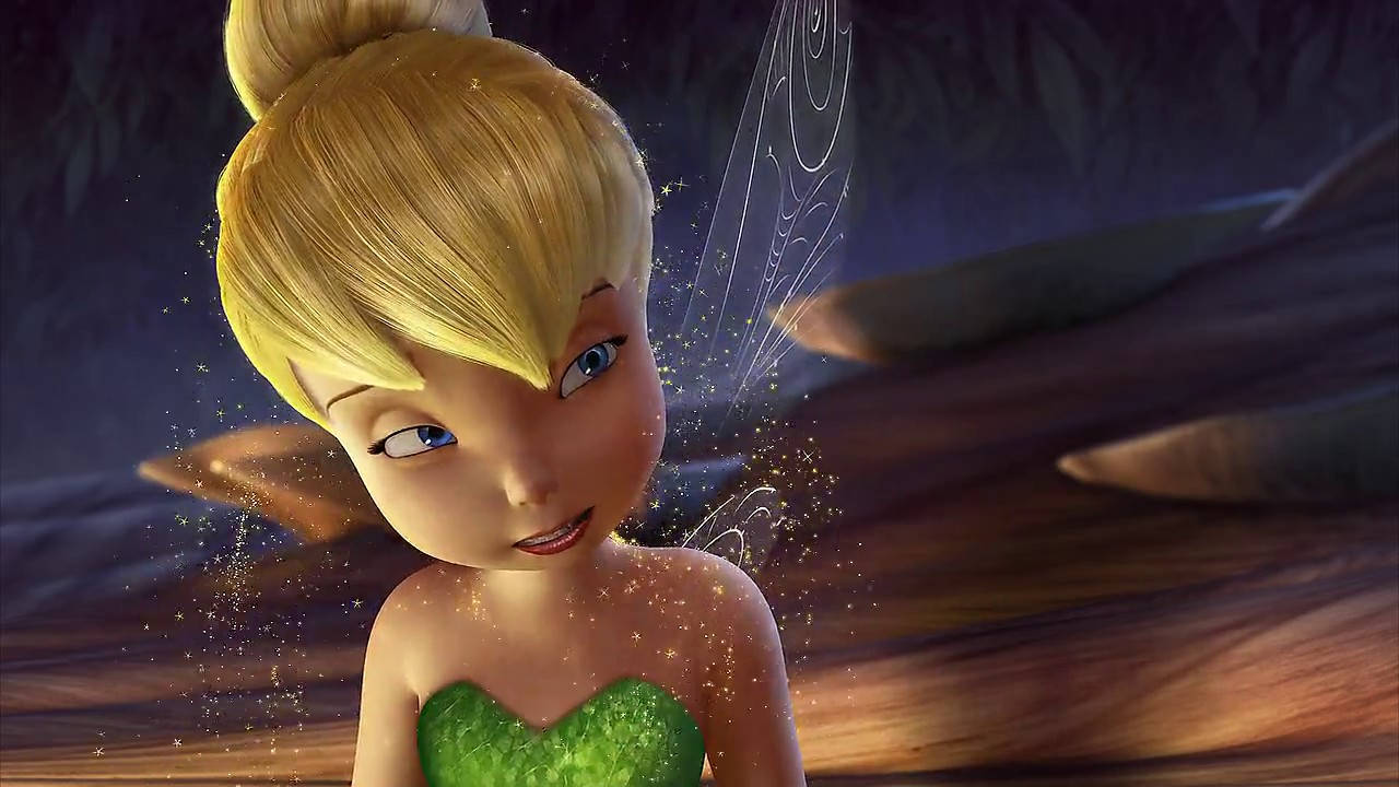 Tinker Bell With Fairy Dusts Background