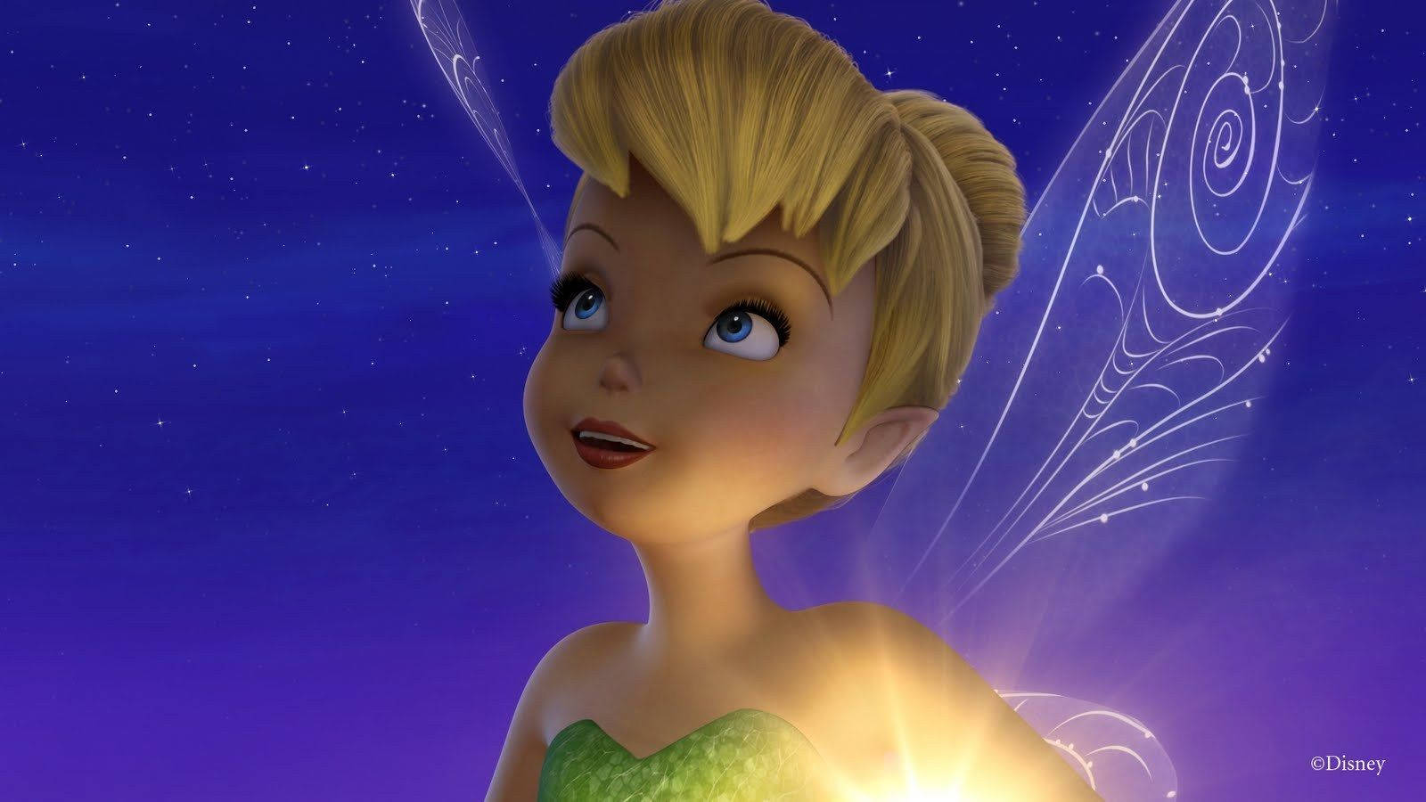 Tinkerbell Holding A Night Light Background