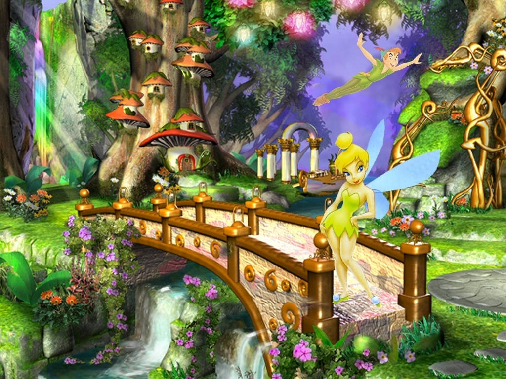 Tinkerbell In Her Home Town Background