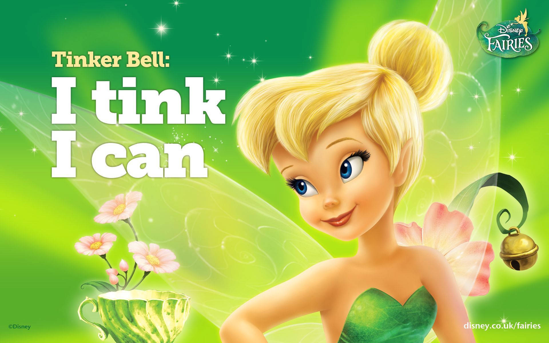 Tinkerbell Motivational Quote Background