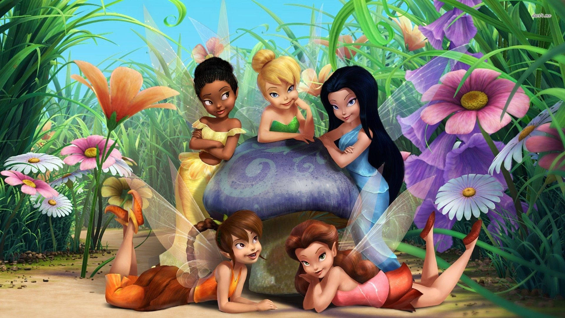 Tinkerbell With Her Best Friends Background