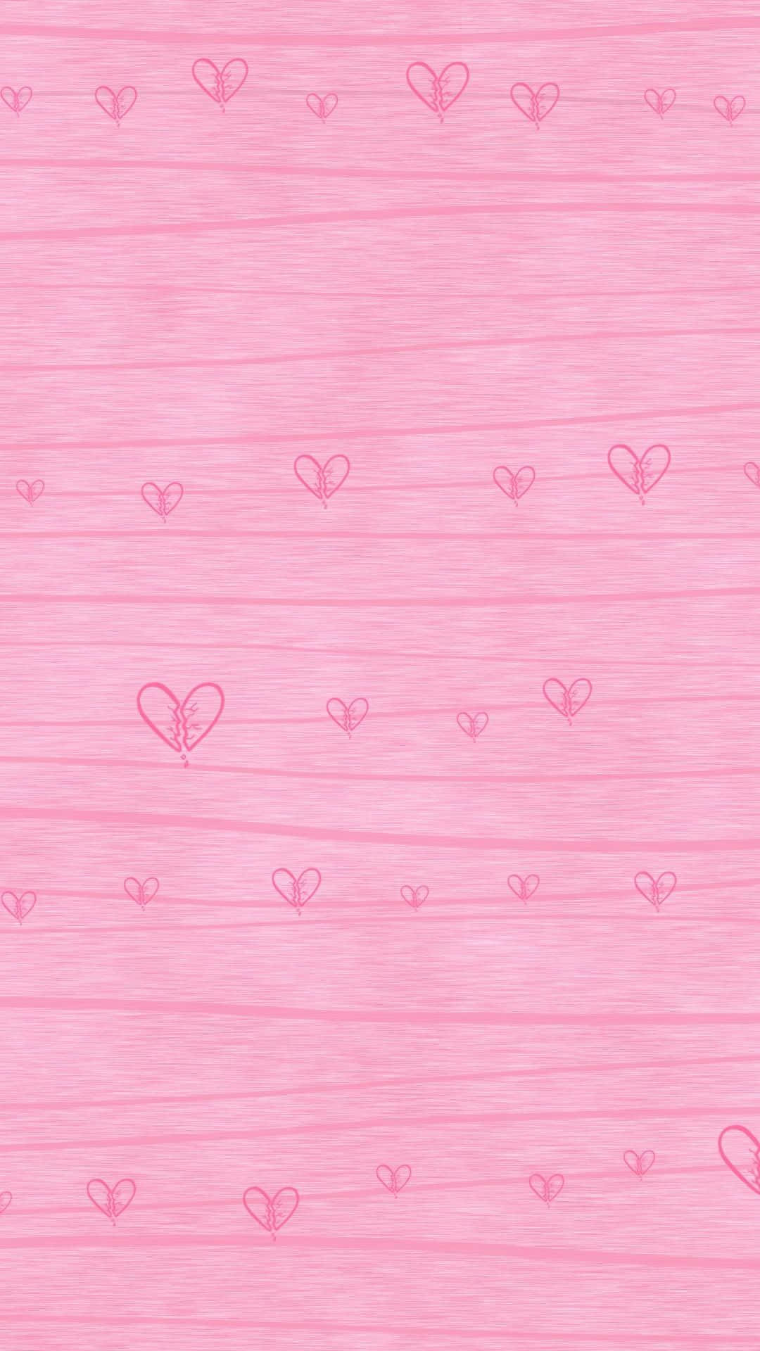 Tiny Broken Pink Hearts Iphone Background