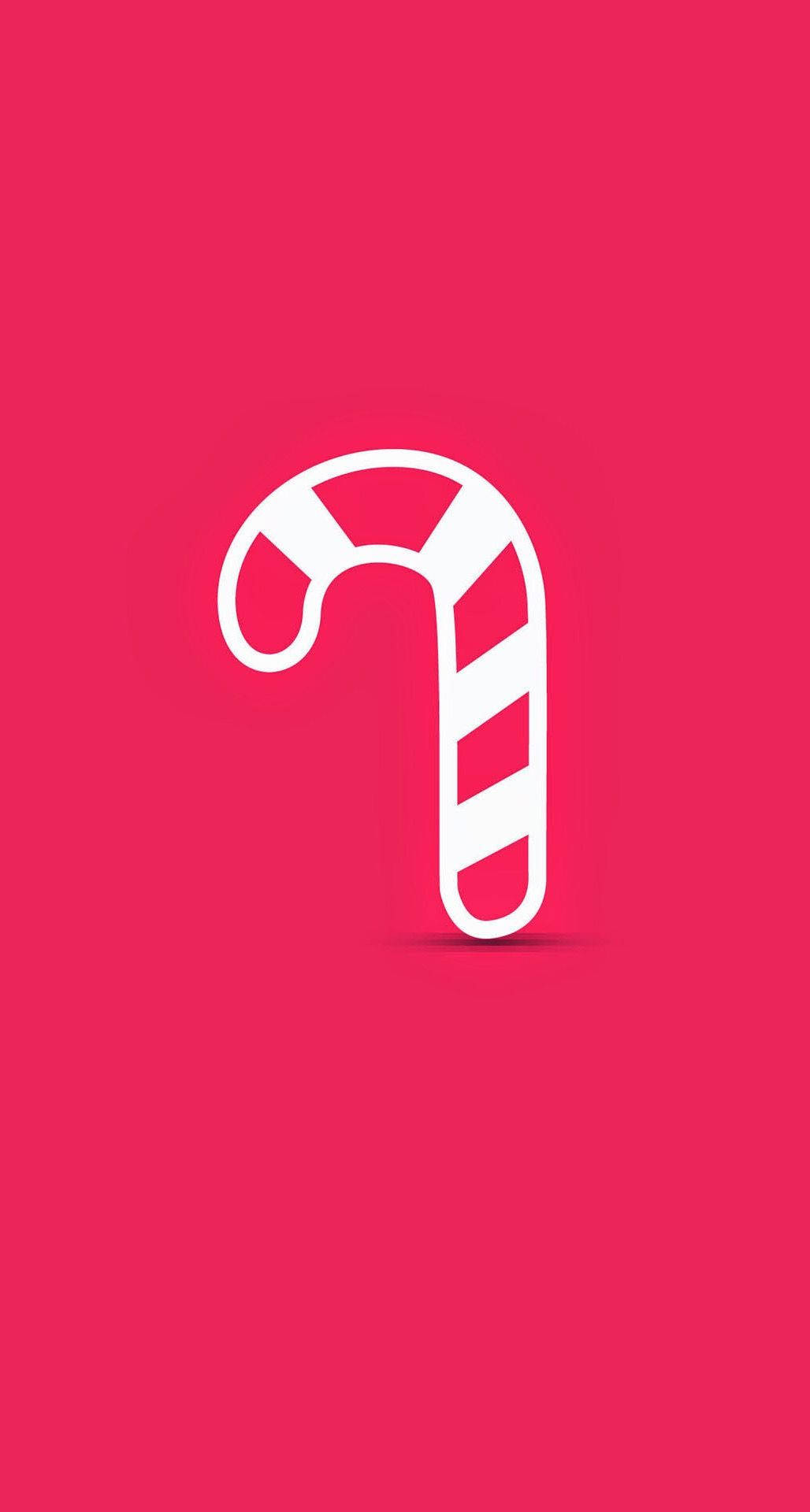 Tiny Candy Cane In Fuchsia Pink Background