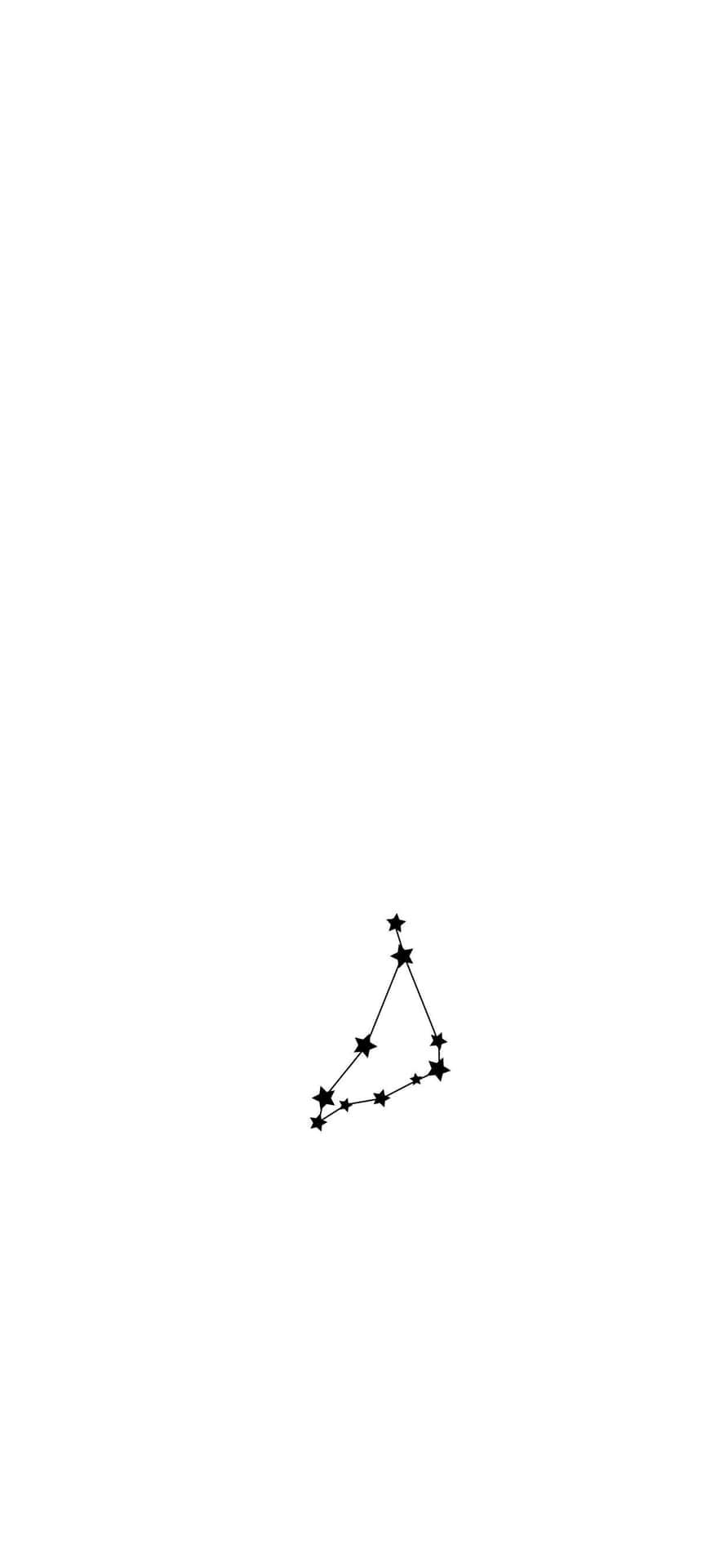 Tiny Capricorn Symbol Aesthetic Background