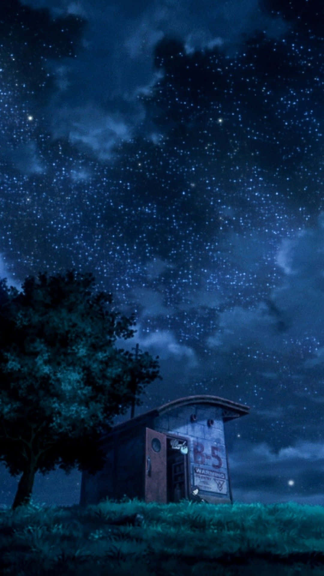Tiny Cottage Under The Night Sky Elegant Iphone Background