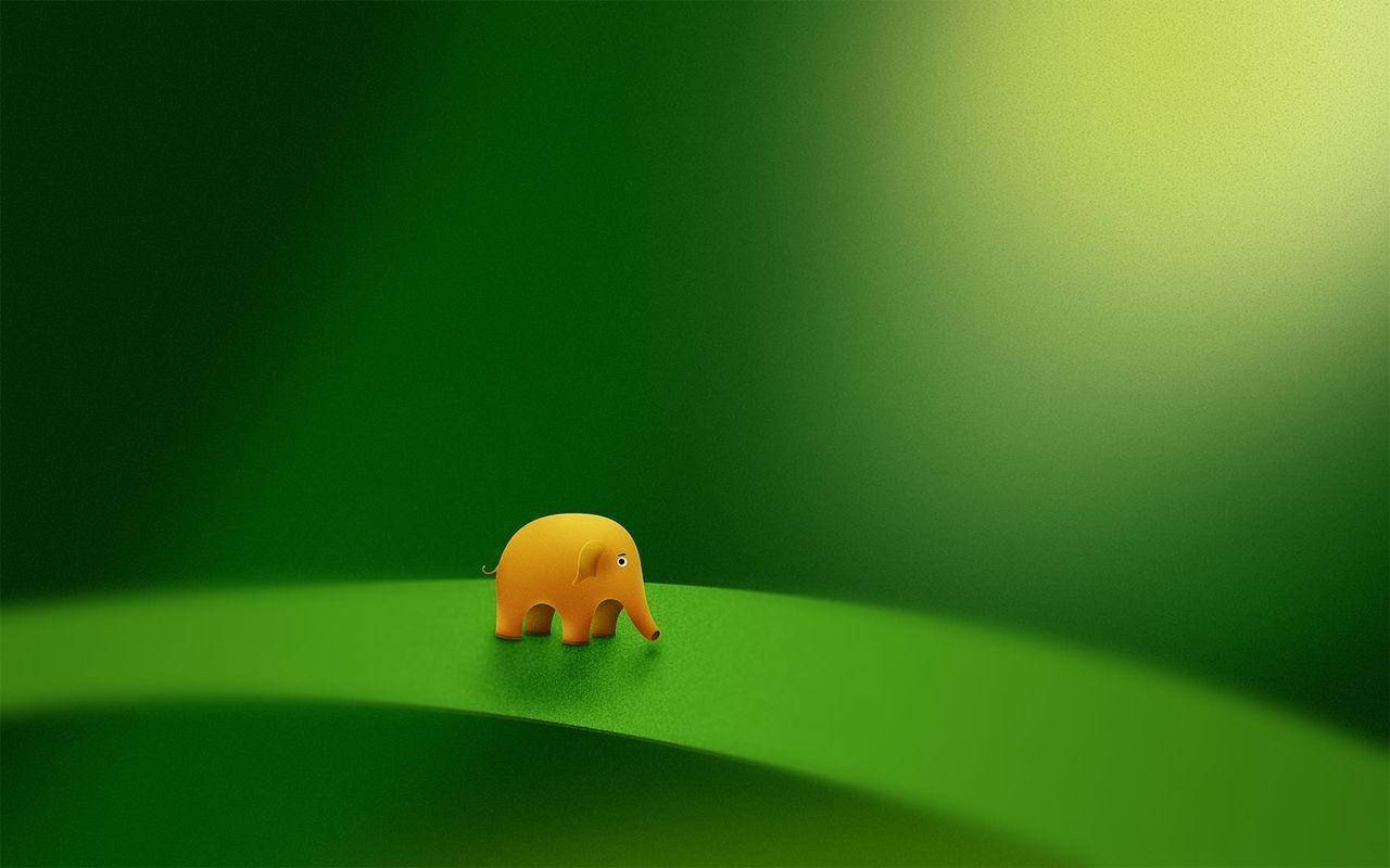 Tiny Elephant Cute Desktop Background