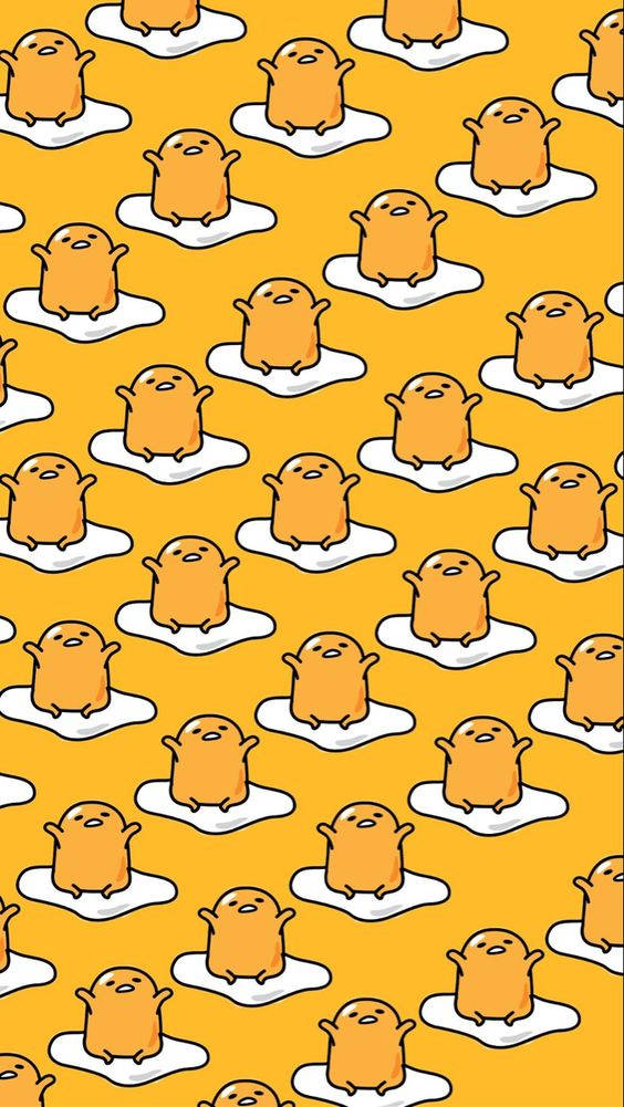 Tiny Gudetama Aesthetic Pattern Background