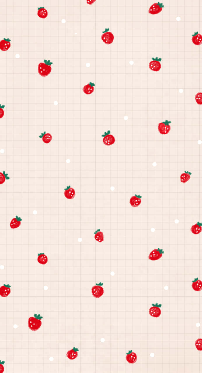 Tiny Pastel Strawberry Background