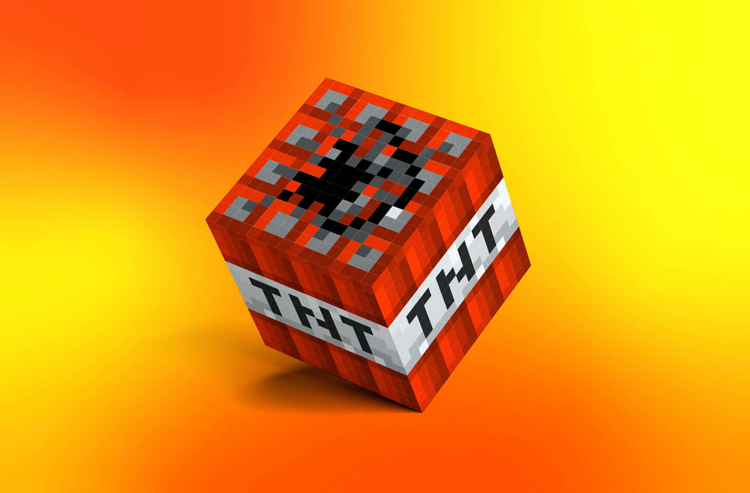 Tipped-over Minecraft Tnt Background