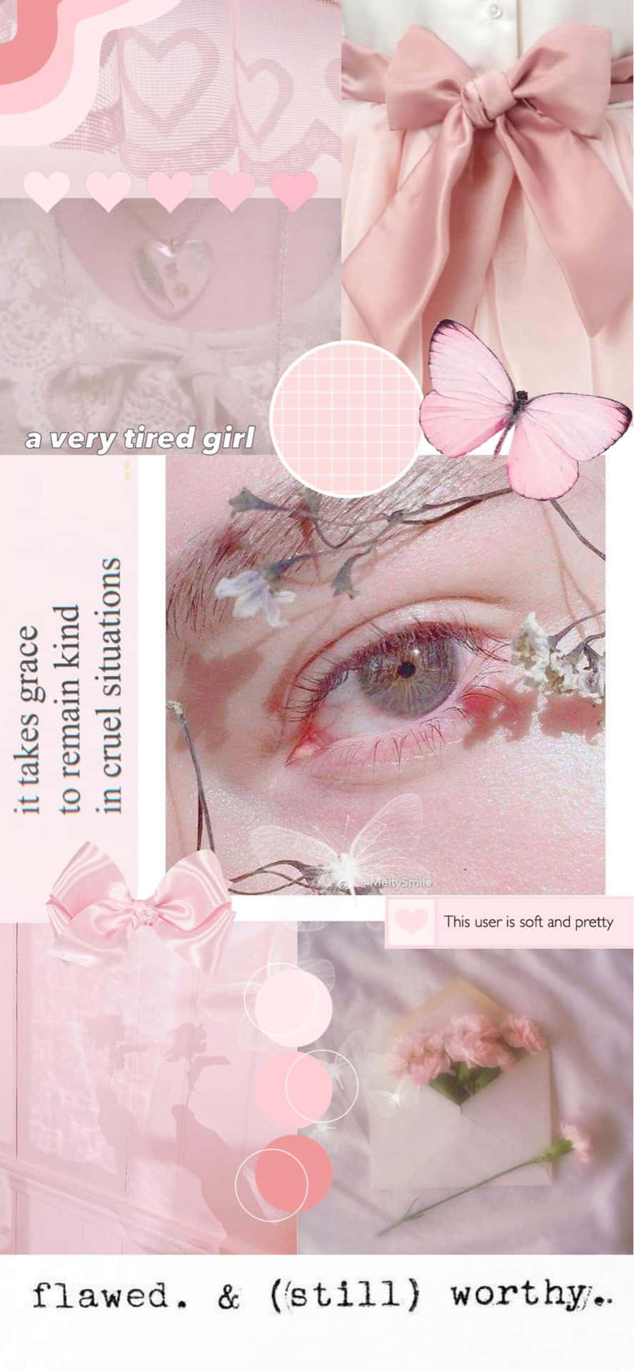 Tired Aesthetic Collage Background