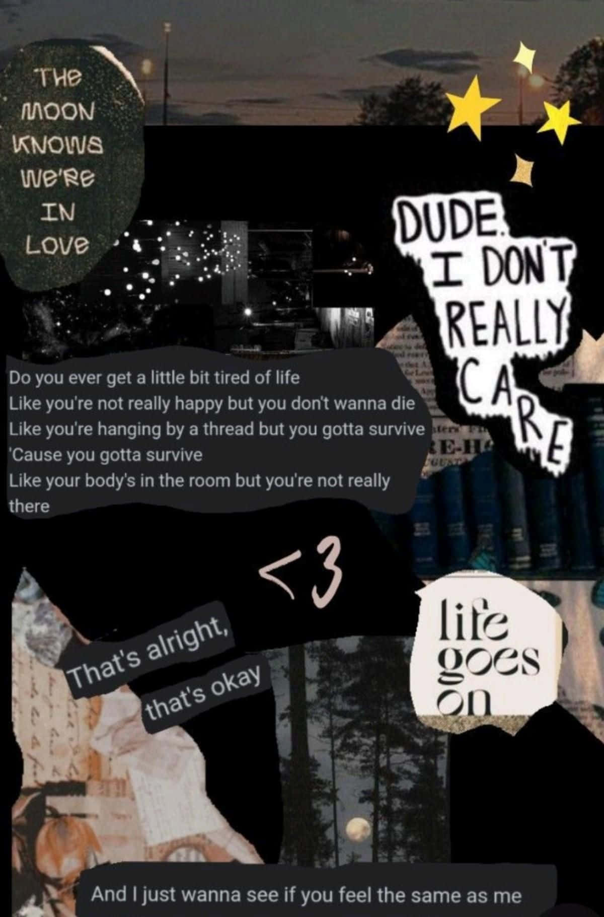 Tired_ Aesthetic_ Collage Background