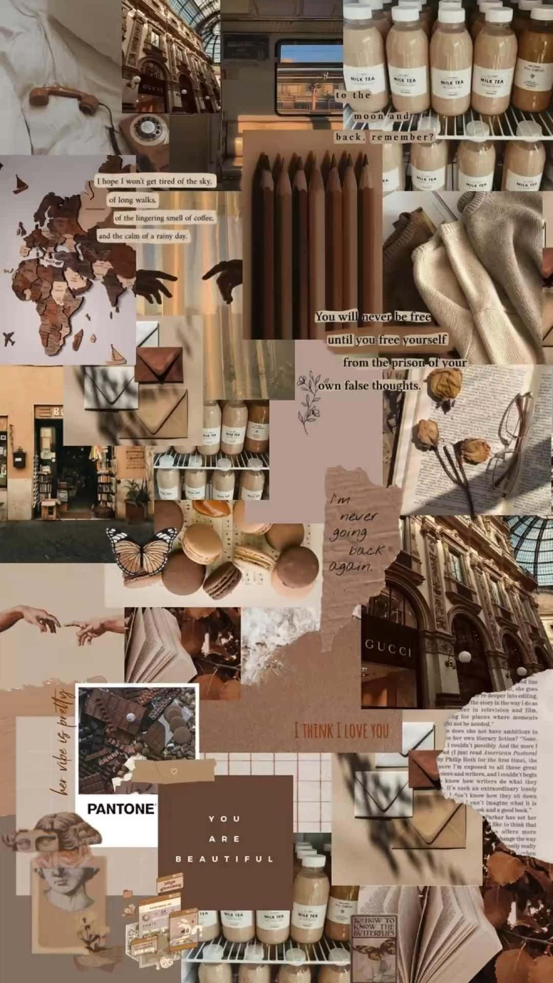 Tired Aesthetic Collage Background