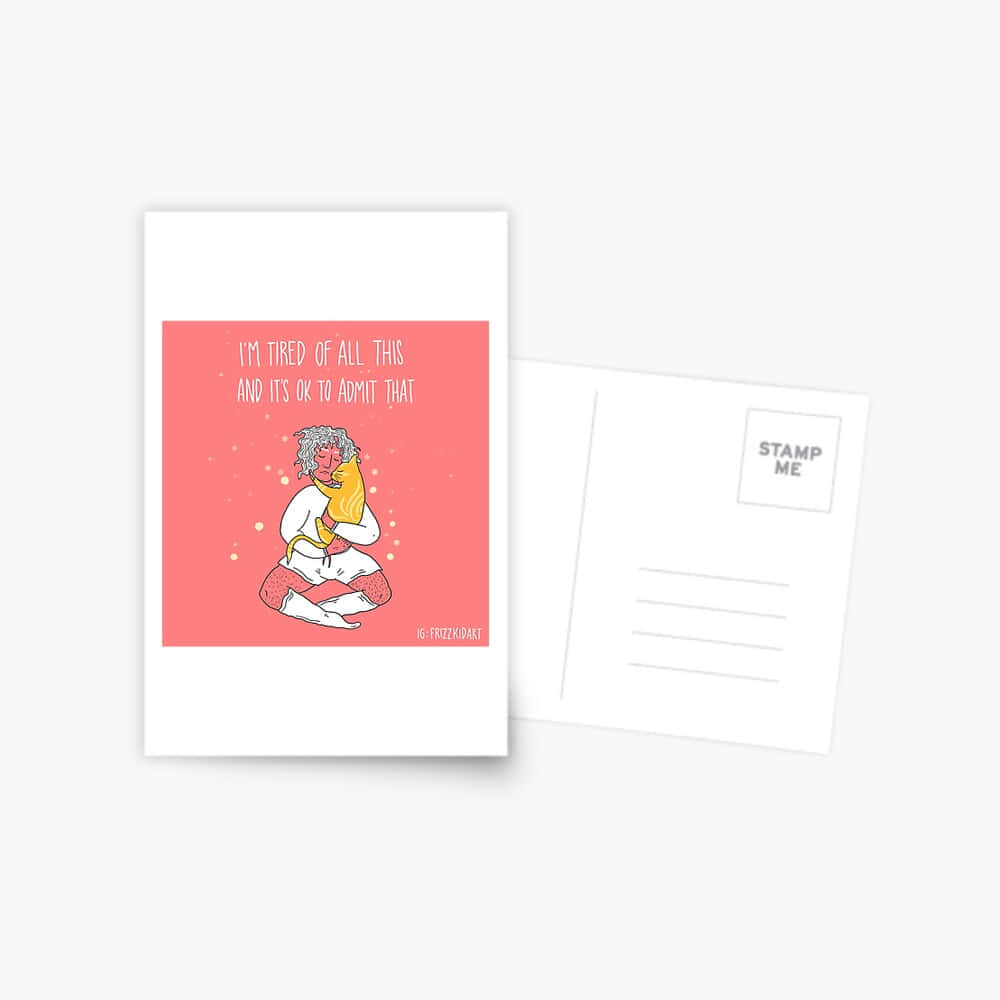 Tired Aesthetic Postcard Background