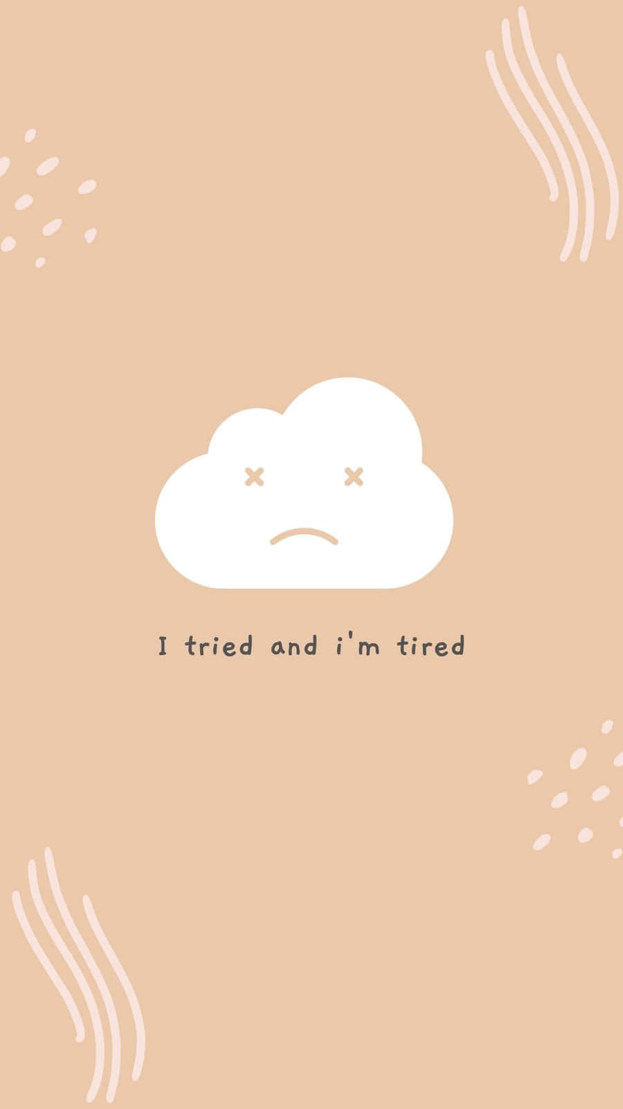 Tired Cloud Illustration Background