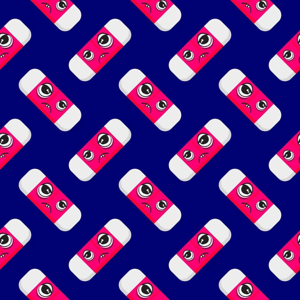Tired Pills Pattern Aesthetic Background
