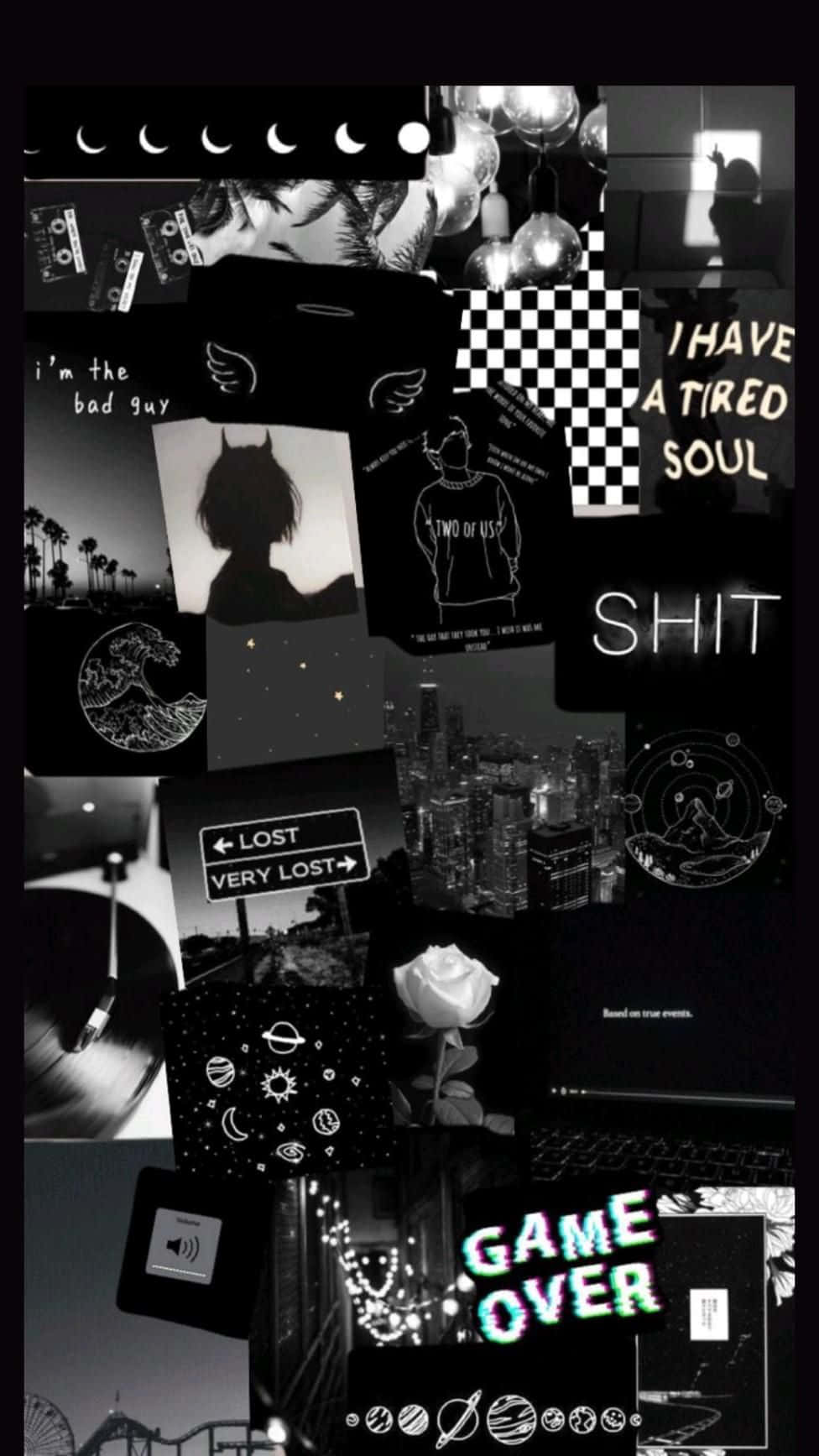 Tired Soul Aesthetic Collage Background