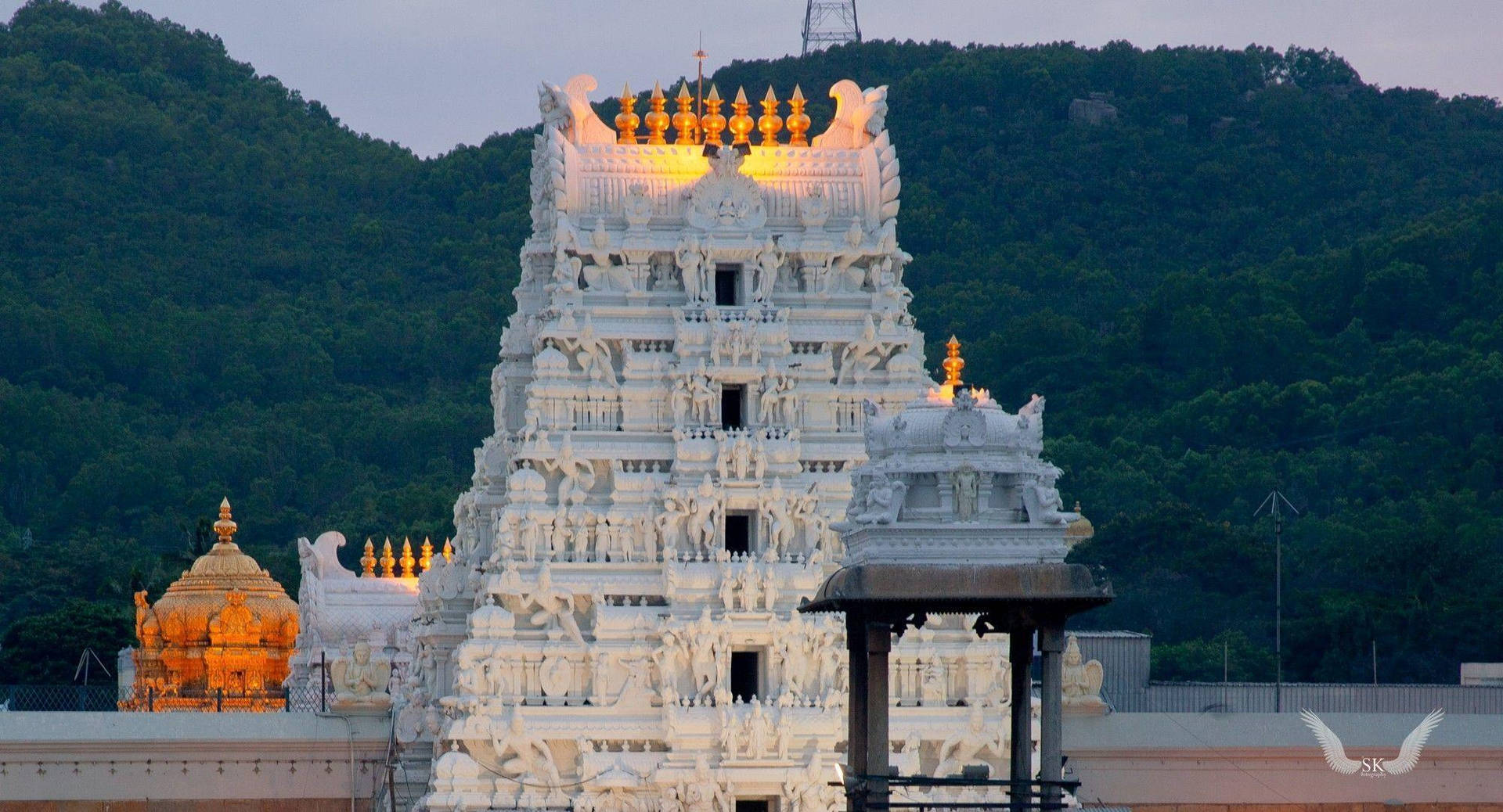 Tirupati Balaji Evening Temple Background
