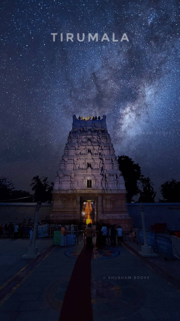 Tirupati Balaji Galaxy Temple Background