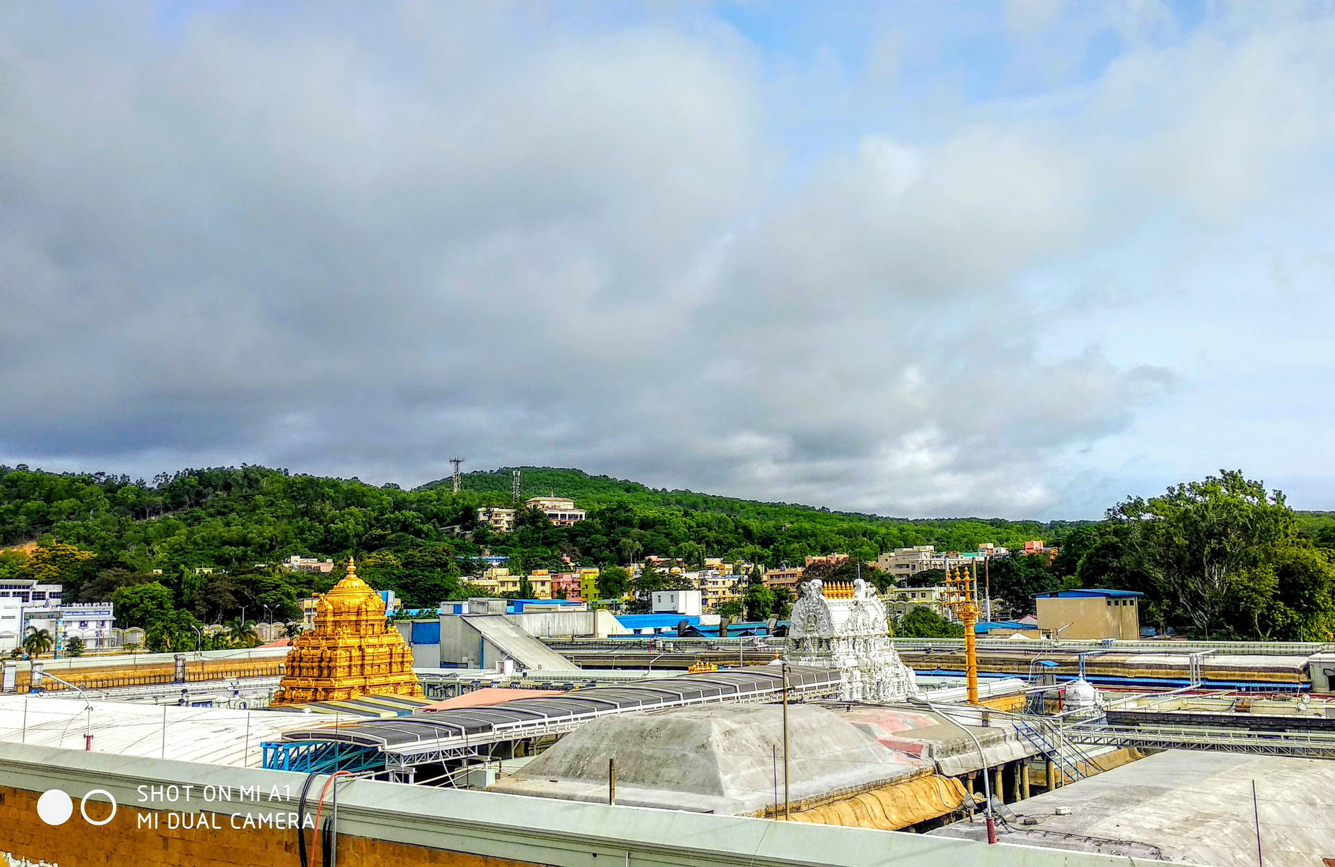 Tirupati Balaji Temple Compound Background