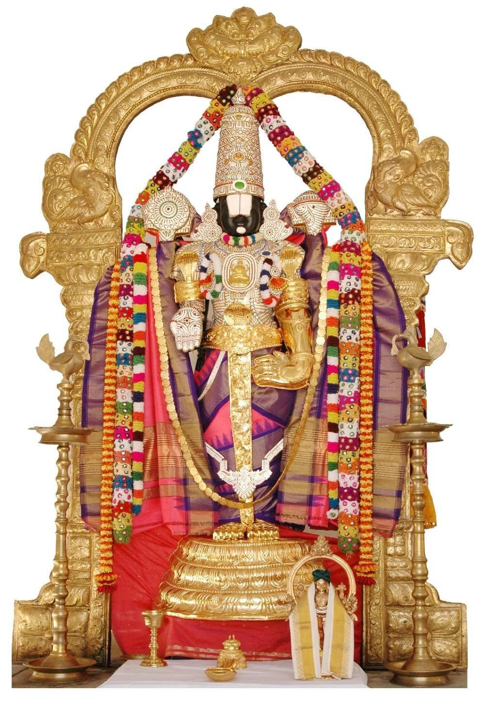 Tirupati Balaji Venkateswara White Background Background
