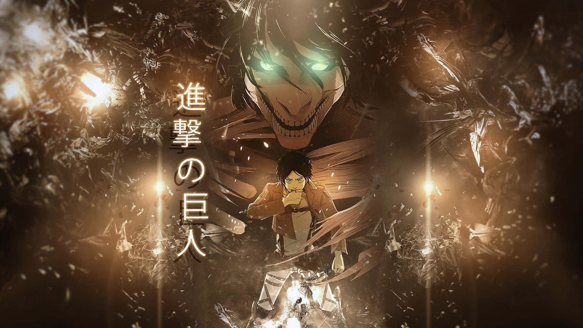 Titan Eren Yeager Of Attack On Titan Manga Background