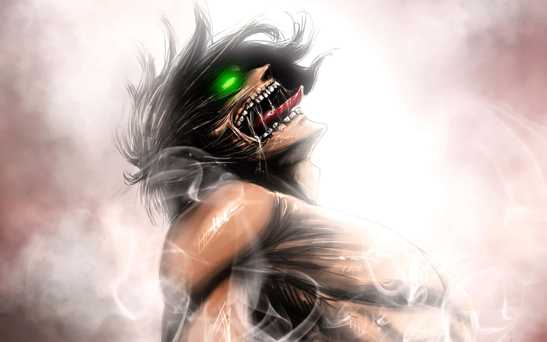 Titan Eren Yeager Screaming Background