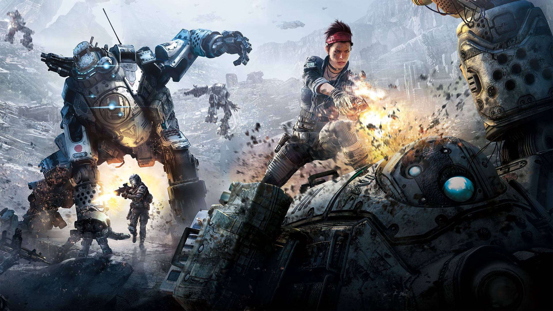 Titanfall Intense Battle Background