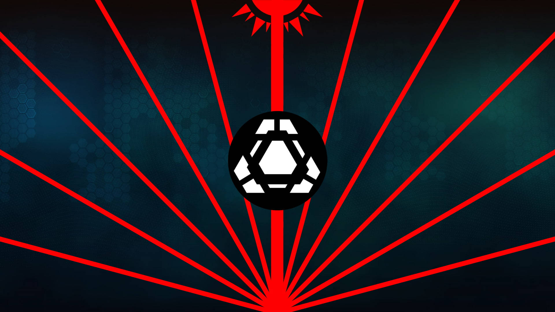 Titanfall Symbol Red Rays Background