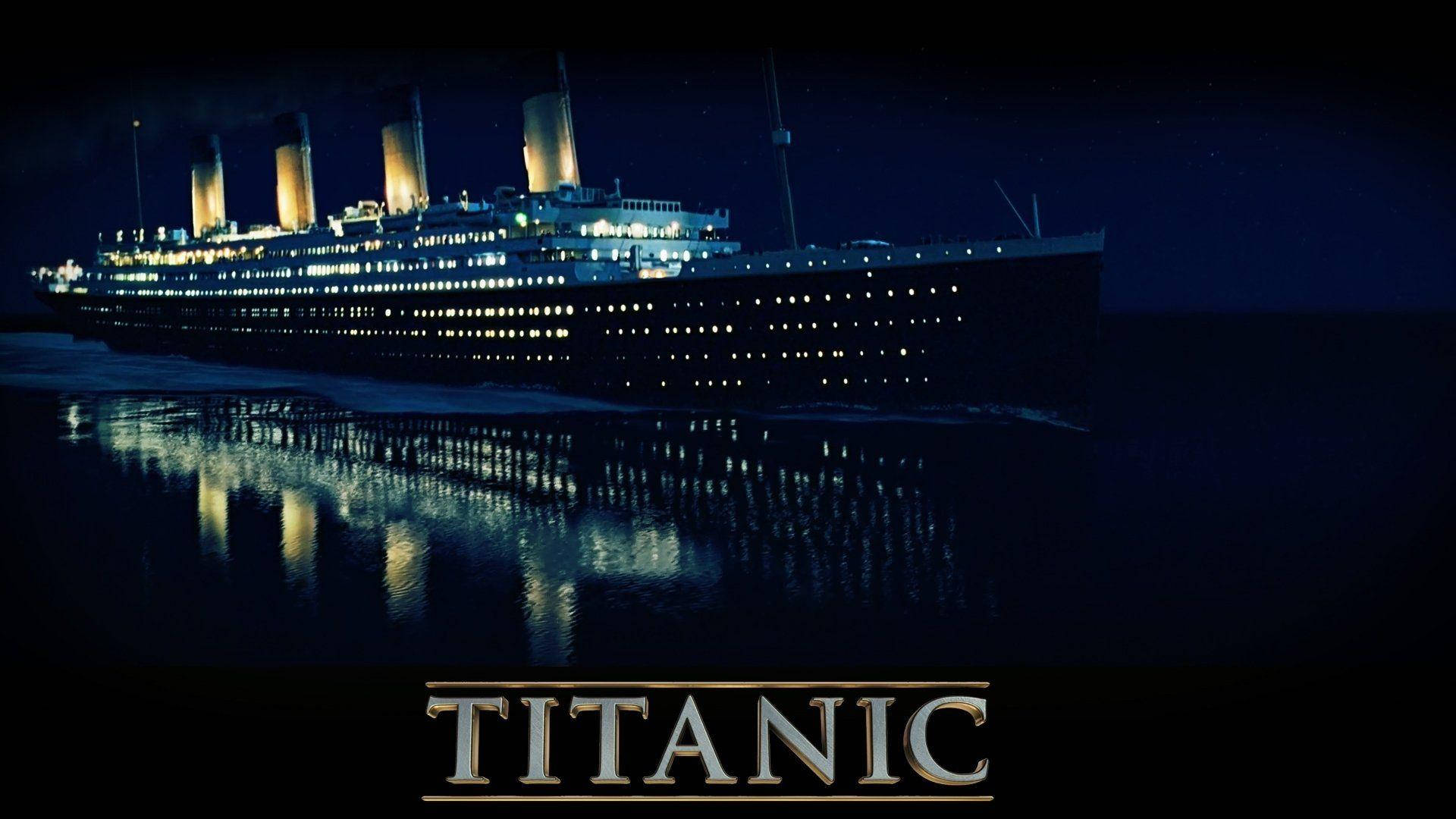 Titanic Cruising At Night Background