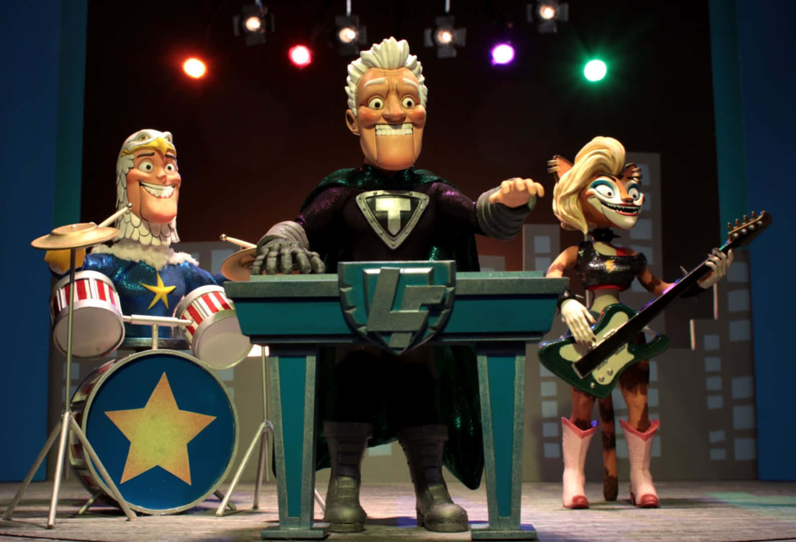 Titanium Rex Performing In Supermansion