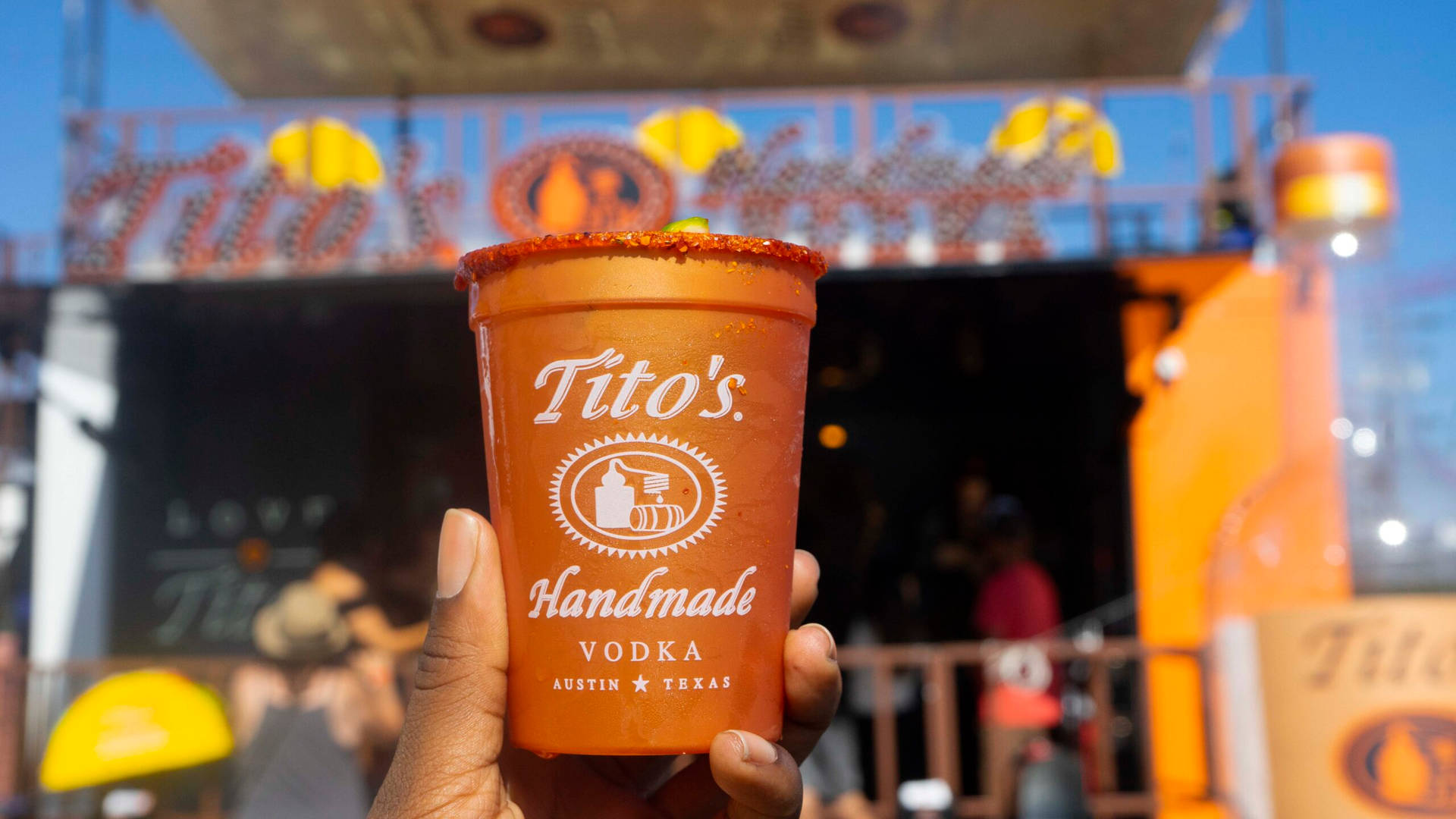 Tito's Handmade Vodka Michelada Cocktail Background