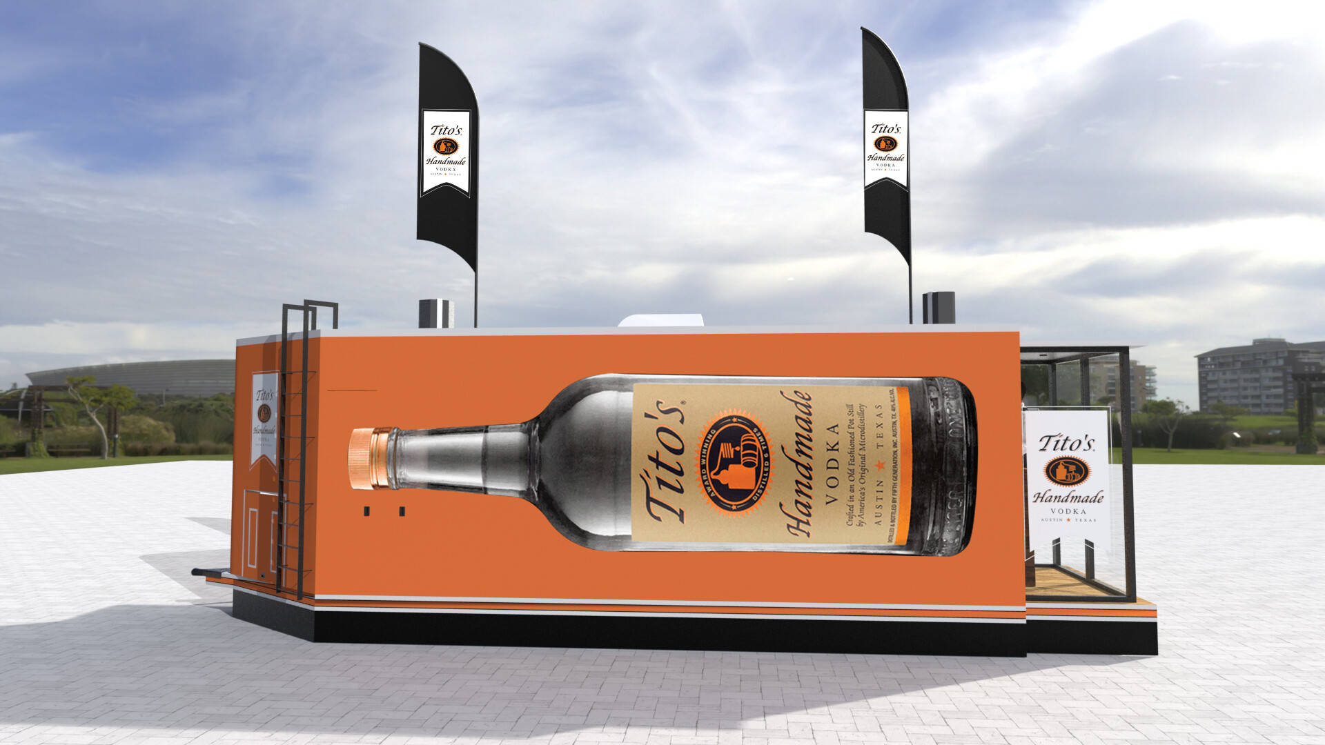 Titos Vodka Mobile Bar Background