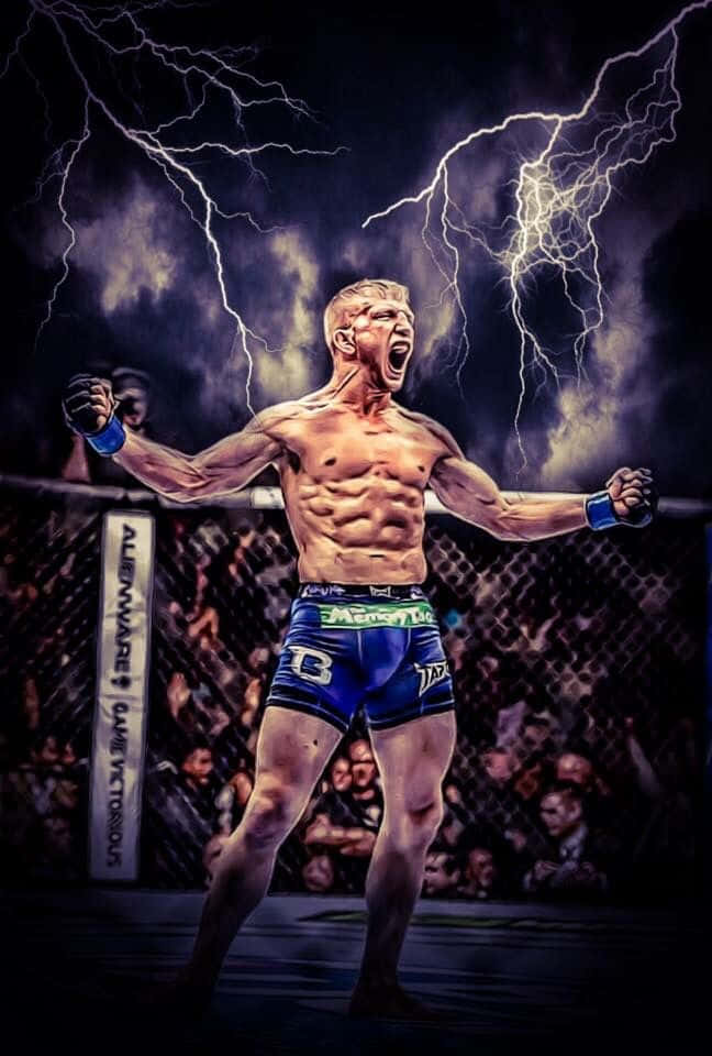 Tj Dillashaw Dominating The Octagon Background