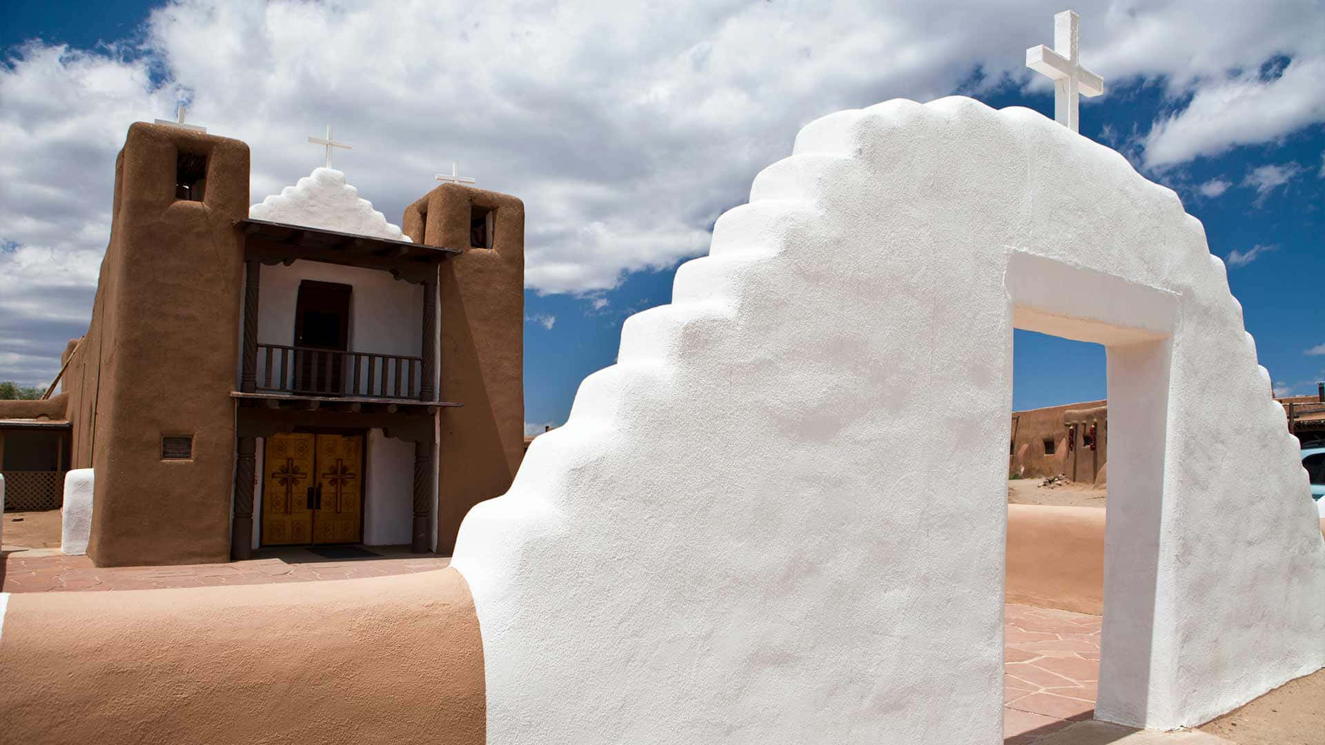 Toas Pueblo Chapel Entryway Background