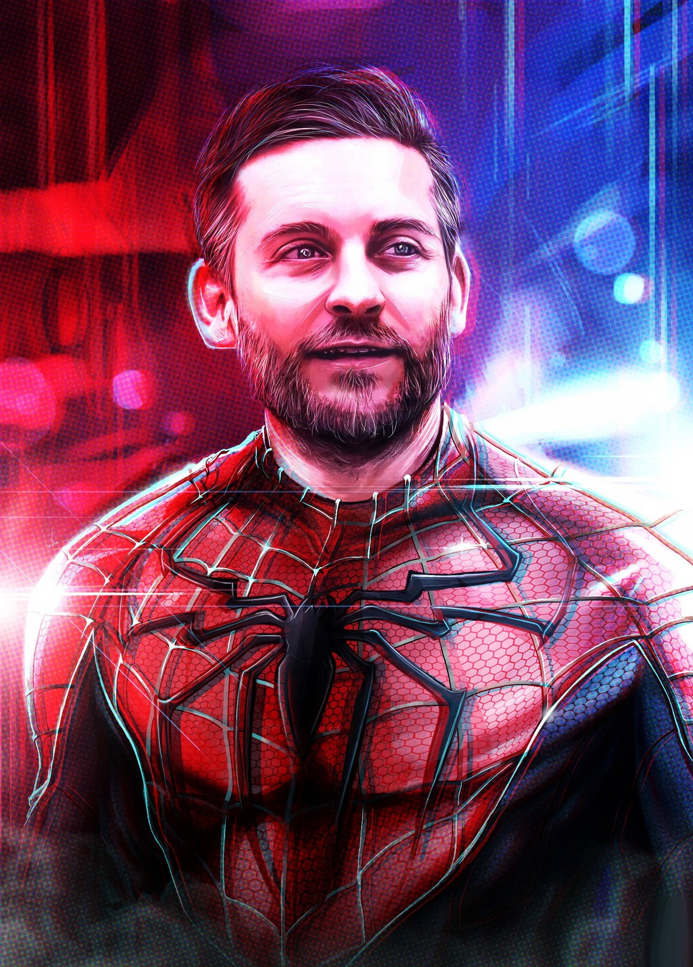 Tobey Maguire Digital Art Background