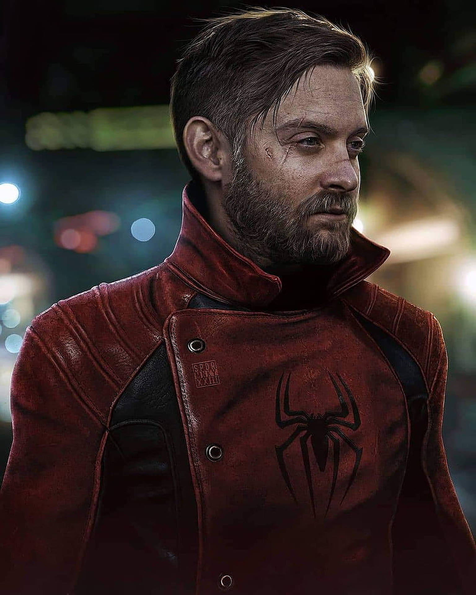 Tobey Maguire In Spider Man Jacket Background