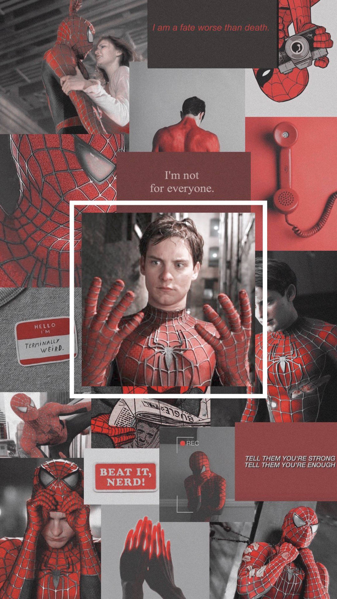 Tobey Maguire Photo Collage Background