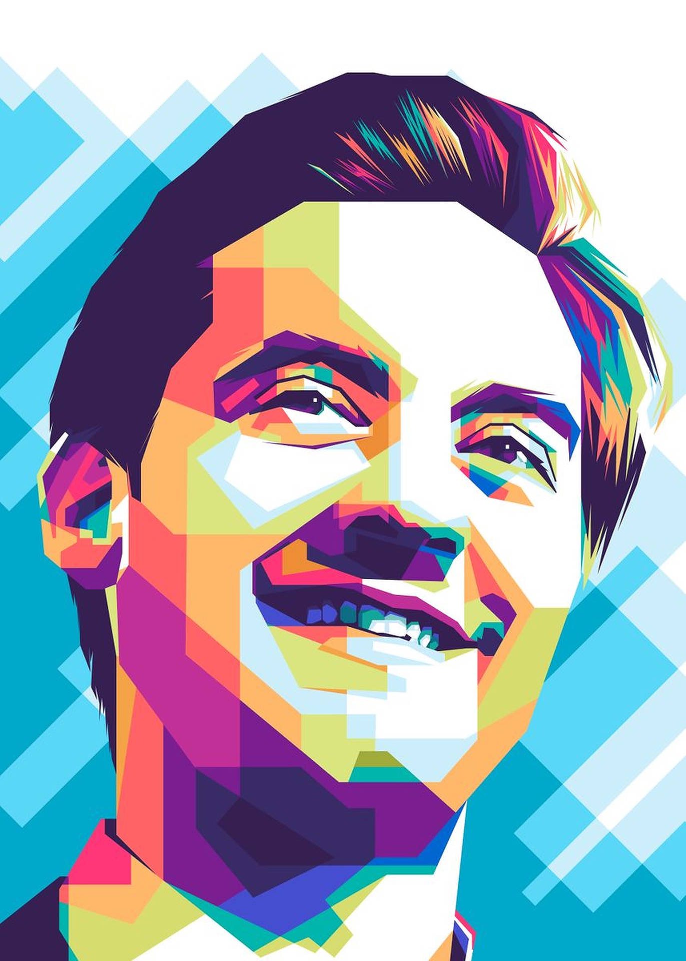 Tobey Maguire Polygon Art Background