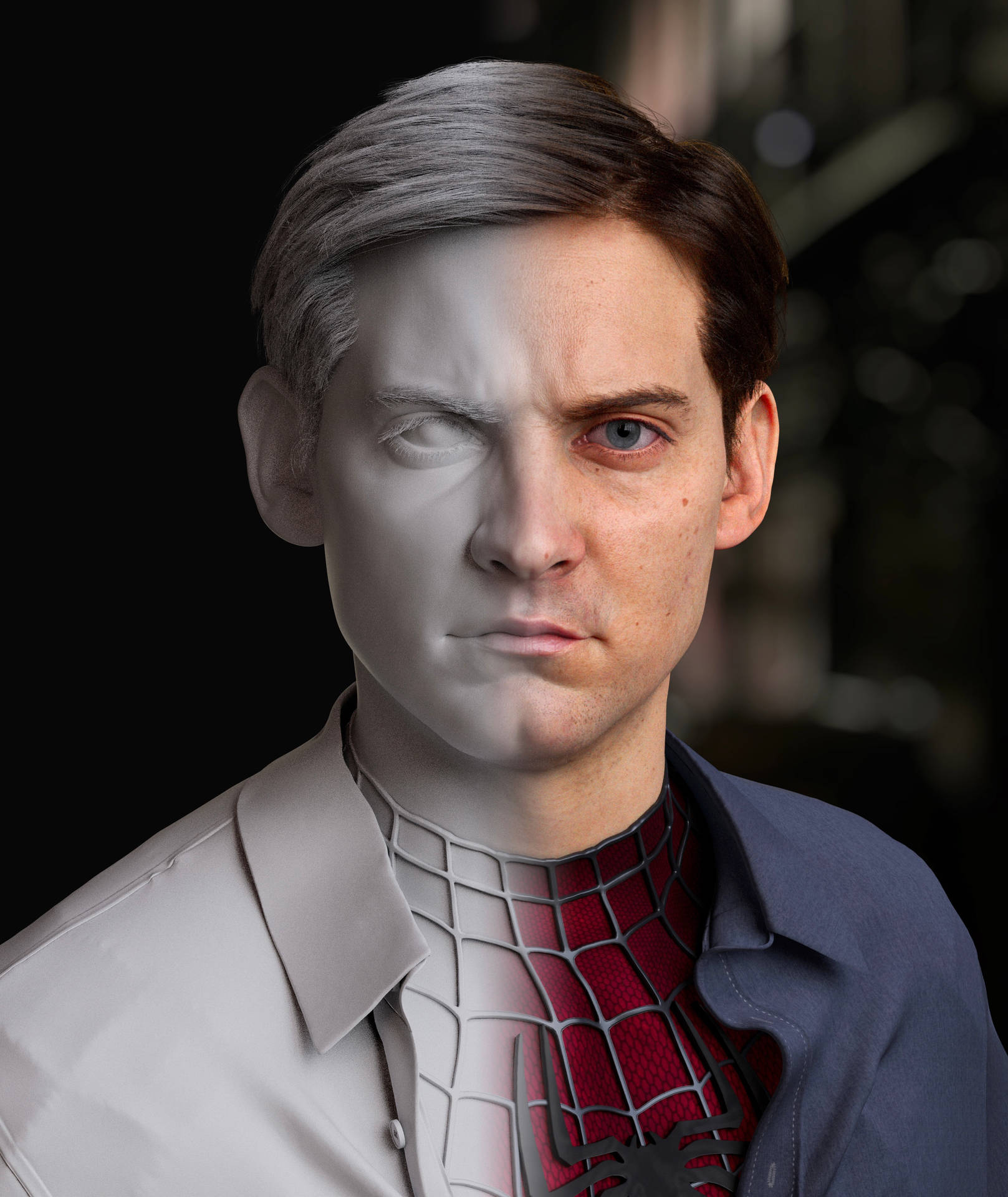 Tobey Maguire Wax Figure Background