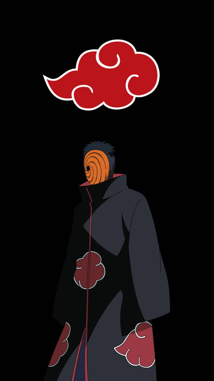 Tobi Naruto Akatsuki Red Cloud Background