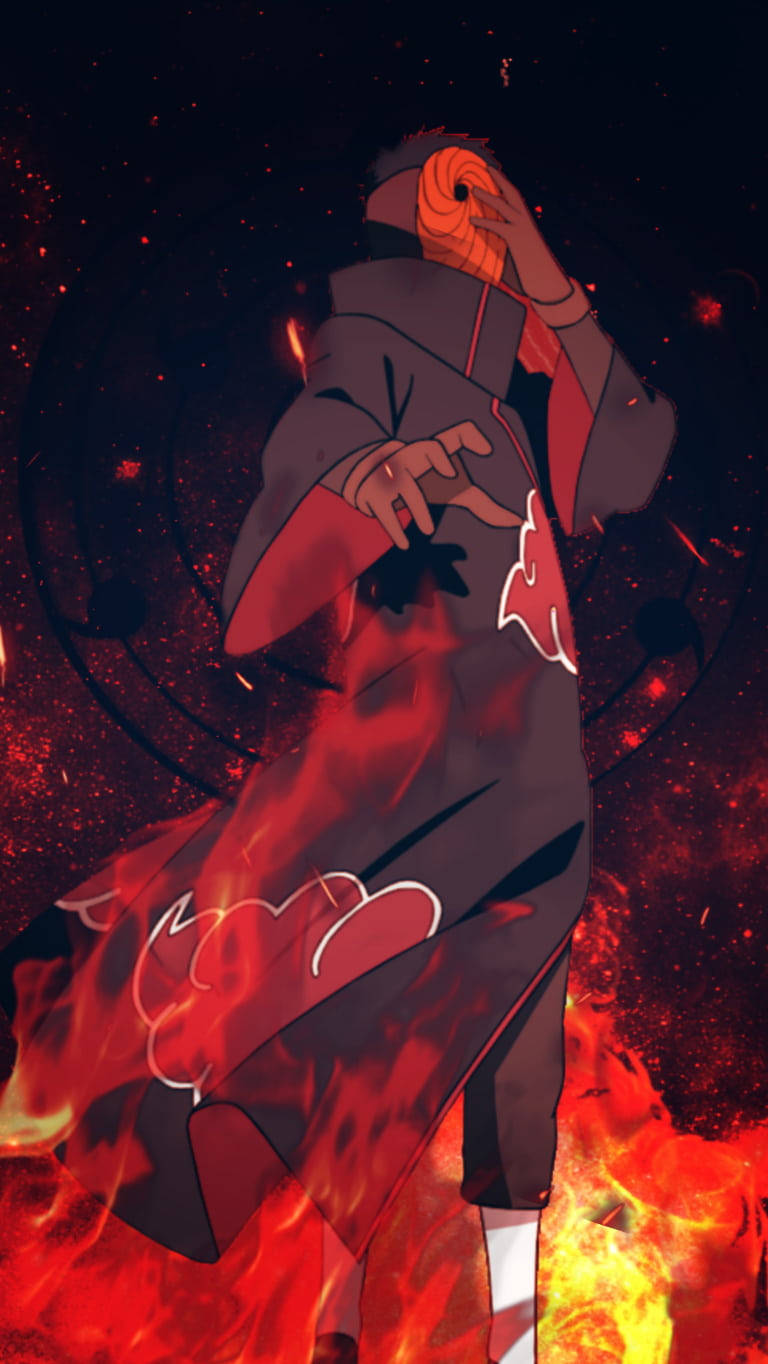 Tobi Naruto Flame Aesthetic Background