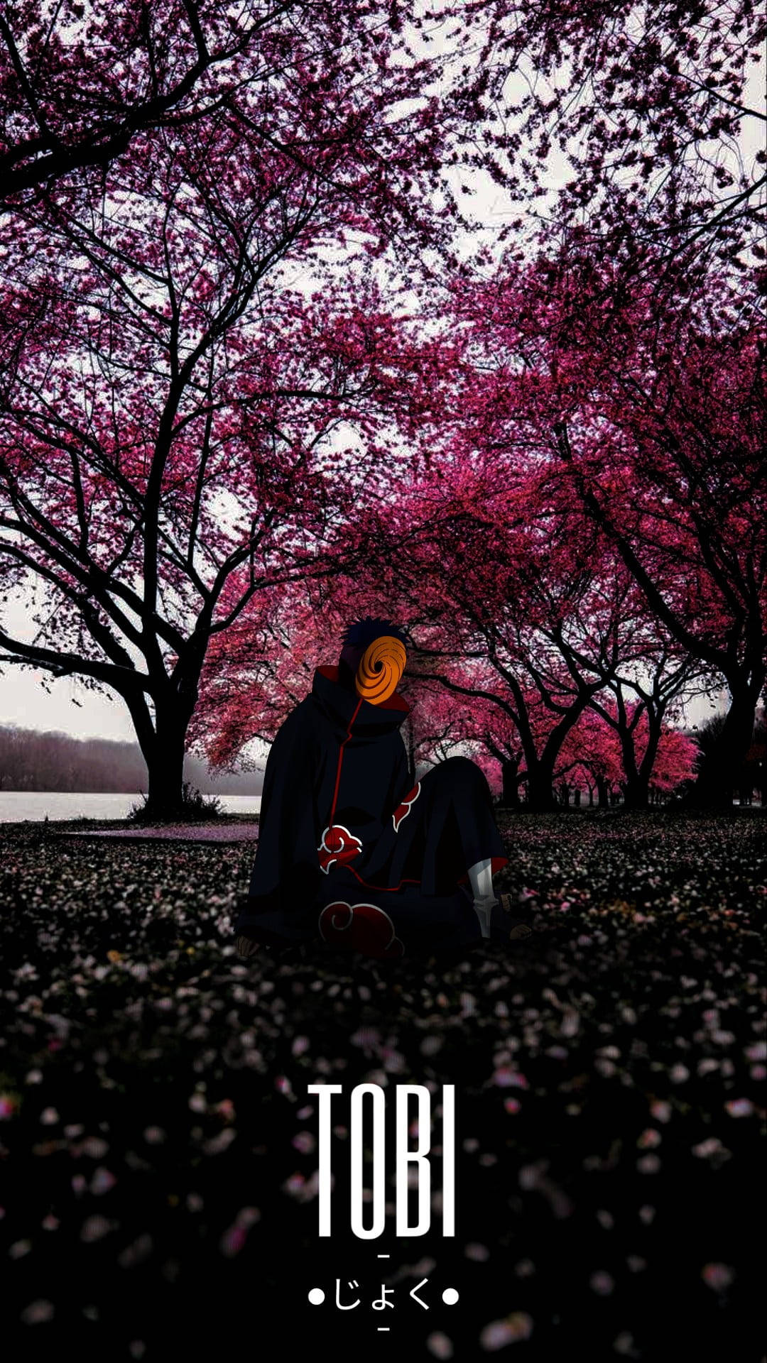 Tobi Naruto Purple Aesthetic Trees Background