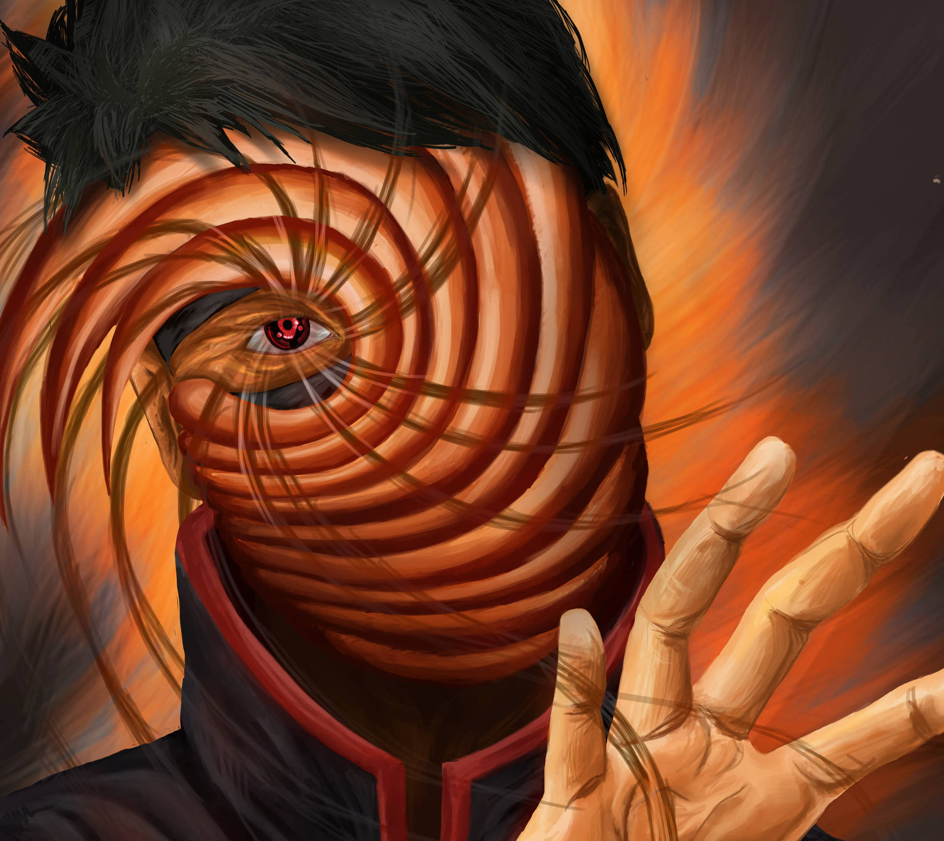 Tobi Naruto Spiral Eye Background