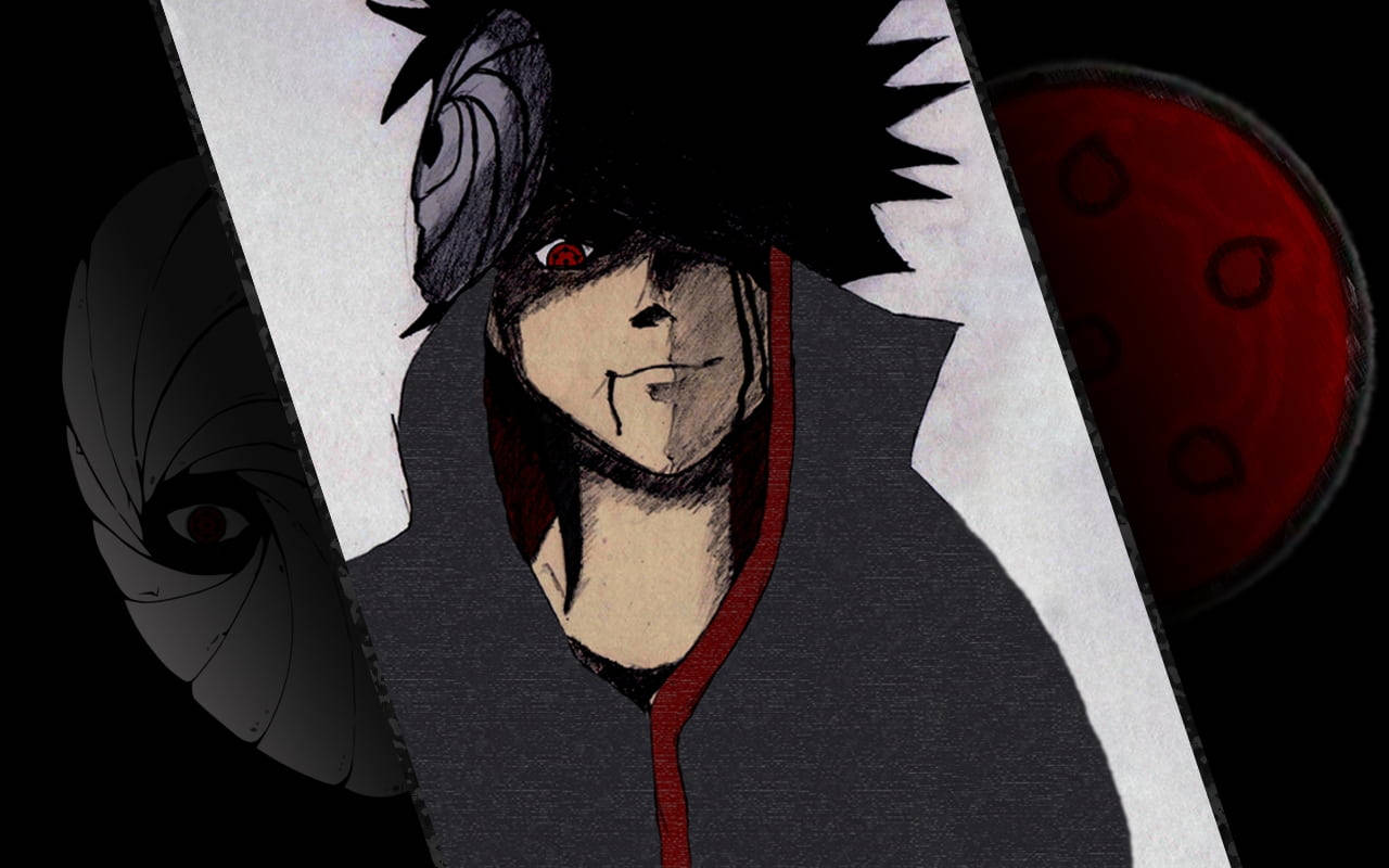 Tobi Naruto Unmasked Bleeding Lip Background