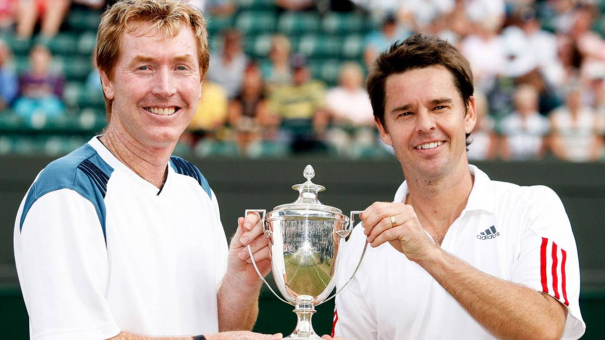 Todd Woodbridge And Small Trophy Background