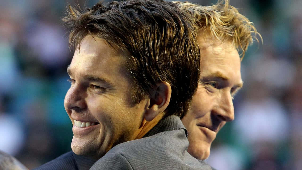 Todd Woodbridge Hugging Mark Woodforde