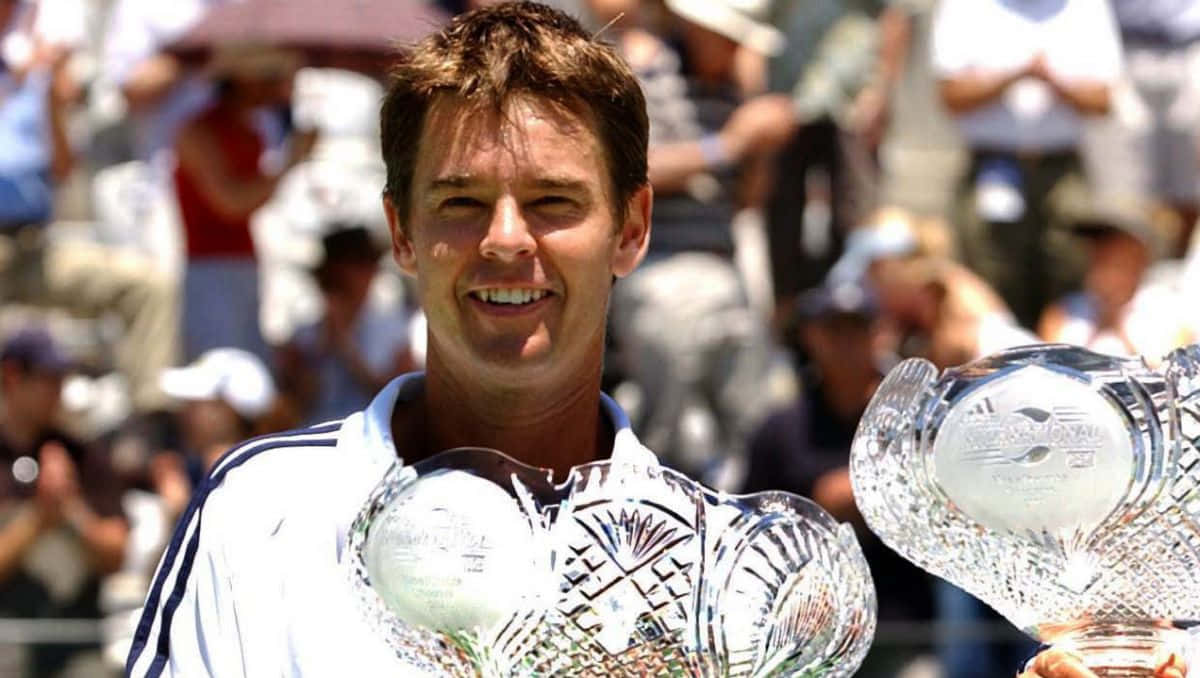 Todd Woodbridge With Crystal Trophy