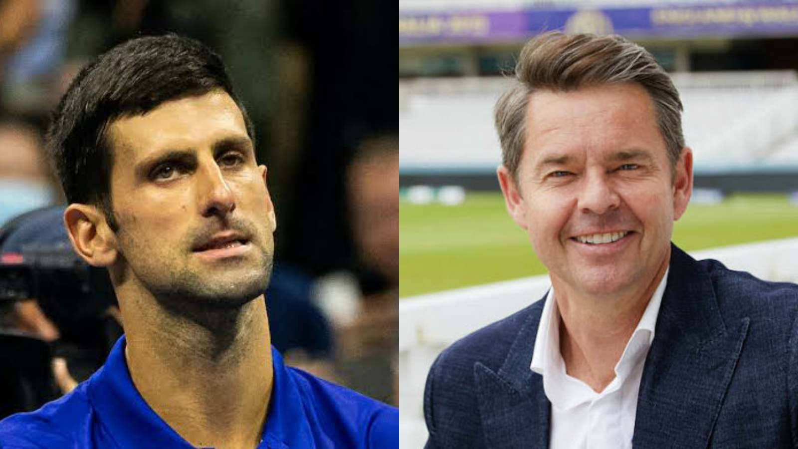 Todd Woodbridge With Novak Djokovic Background